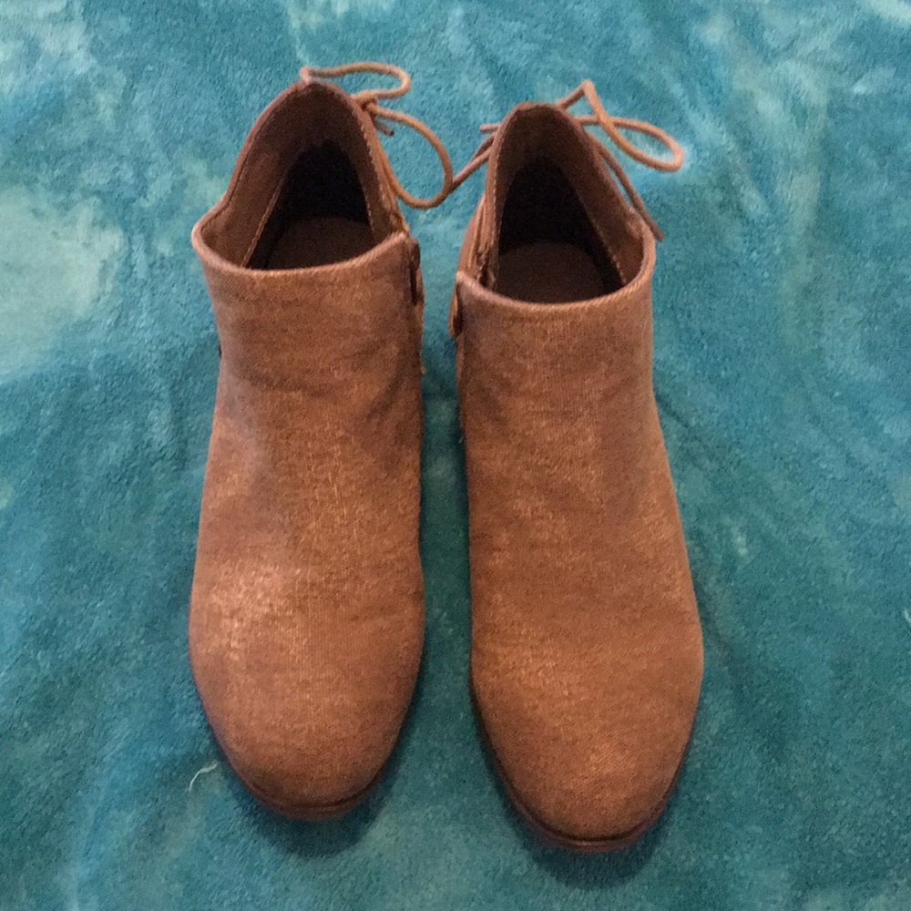 Pierre Dumas canvas and leather ankle boots size 9